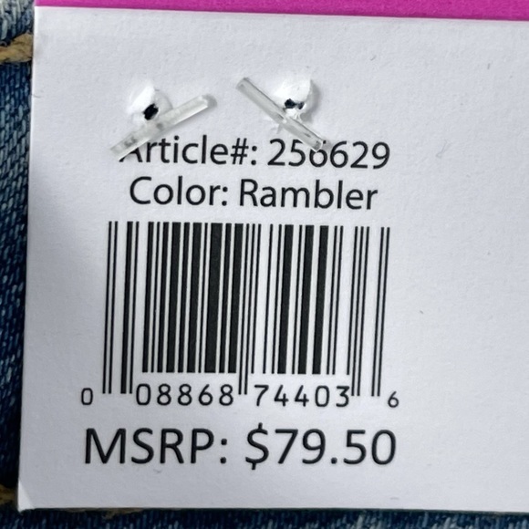 NWT! SkinnyGirl High Rise Button Front Cropped Wide Leg Denim Stretch Jeans - Picture 13 of 13